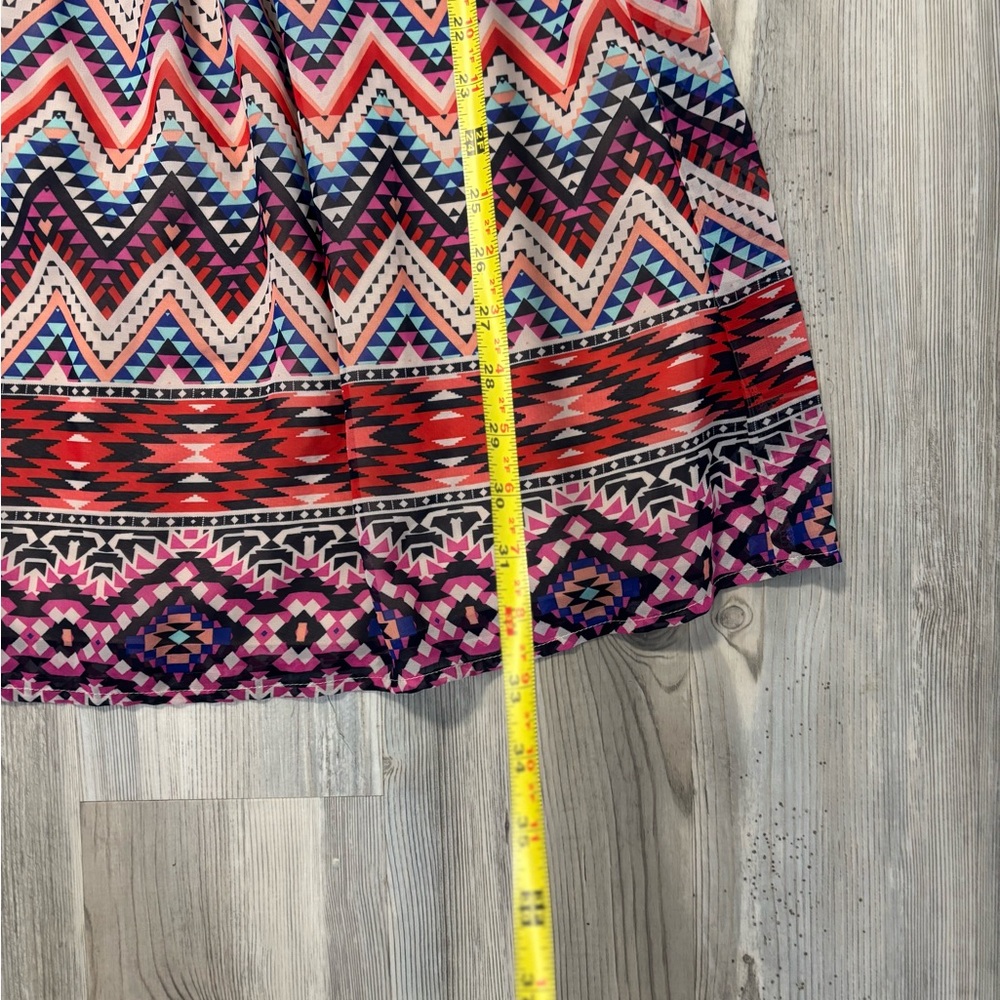 Colorful Zigzag Patterned Dress - image 5